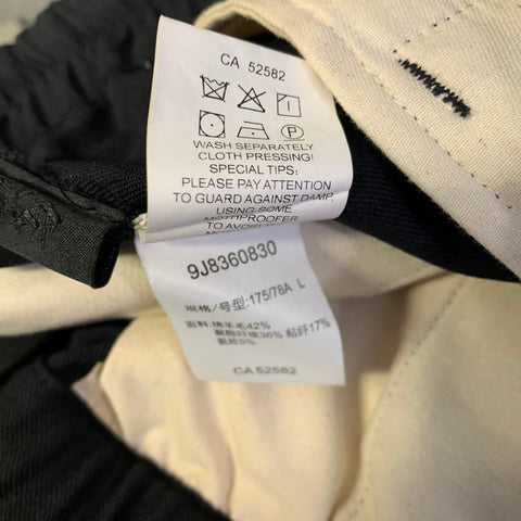JNBY Size L Black Wool Blend Drop crotch Casual Pants