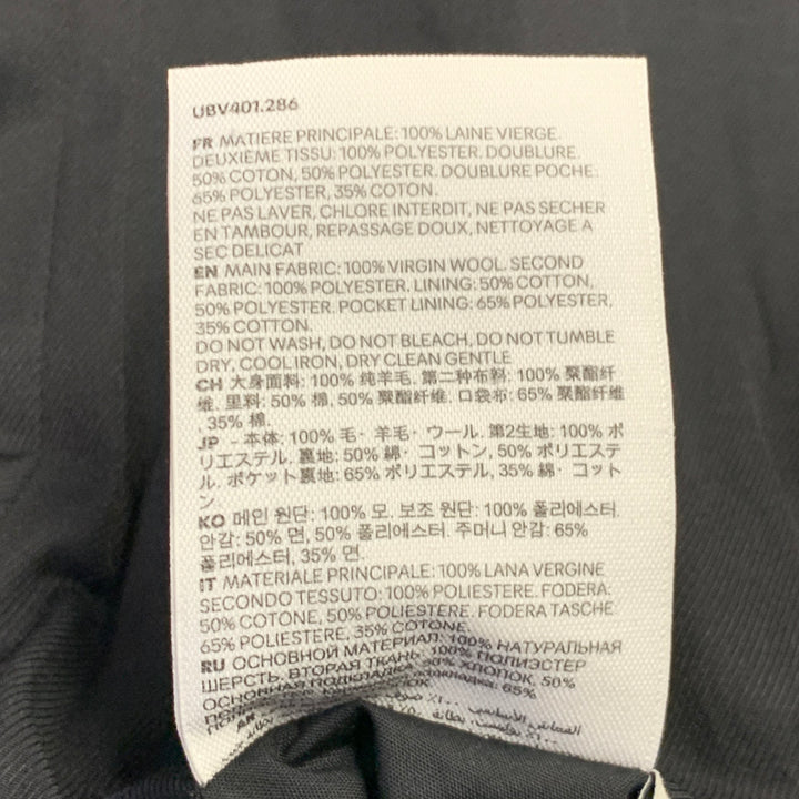 AMI by ALEXANDRE MATTIUSSI Size 36 Fuchsia Pink Black Wool Peak Lapel Sport Coat