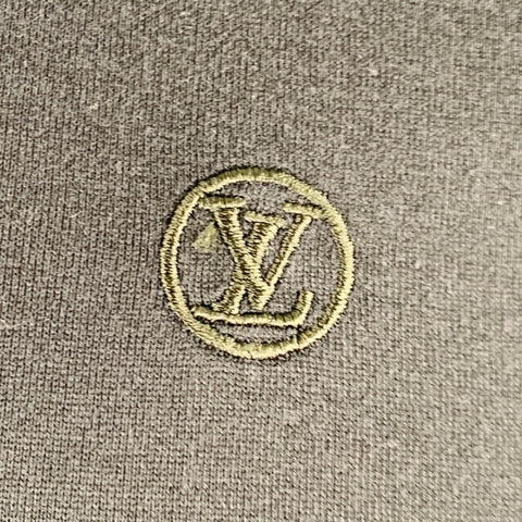 LOUIS VUITTON Size L Forest Green Cotton Crew Neck T-shirt