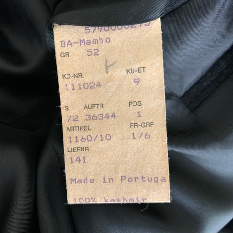 BALLY Chest Size 42 Black Textured Cashmere Notch Lapel Sport Coat
