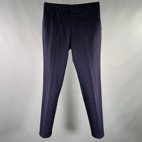 VALENTINO Size 32 Navy Wool Flat Front Dress Pants