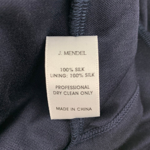 J.MENDEL Top de vestir sin mangas de tejidos mixtos de seda azul marino talla 4