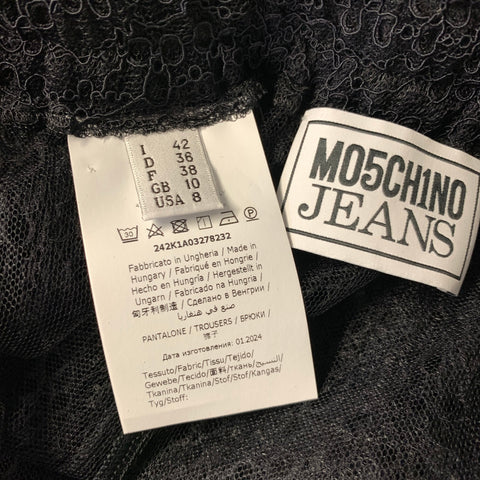 MO5CH1NO JEANS Size 8 Black Polyamide Blend Elastic Waistband Shorts