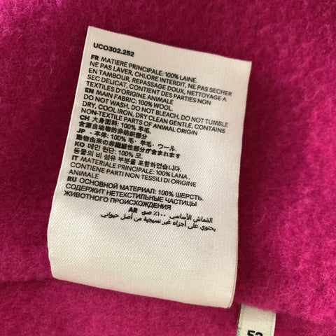 AMI by ALEXANDRE MATTIUSSI Size L Pink Wool Patch Pockets Coat