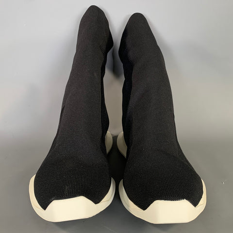 DRKSHDW Size 9 Black White Nylon Pull On Boots