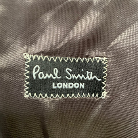 PAUL SMITH Size 44 The Byard Grey Blue Pinstripe Viscose Single Breasted Suit