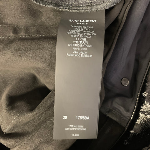 SAINT LAURENT Size 30 Black Polyester  Pants