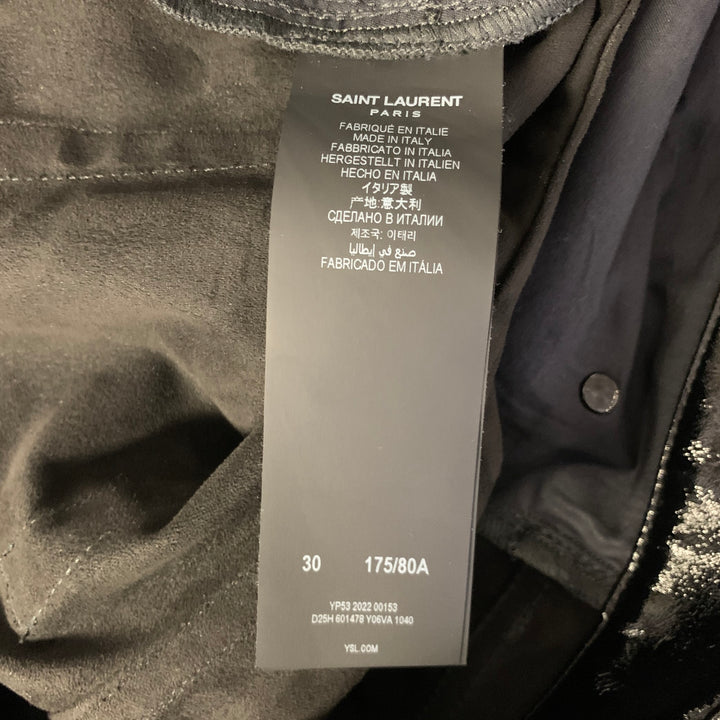 SAINT LAURENT Size 30 Black Polyester  Pants