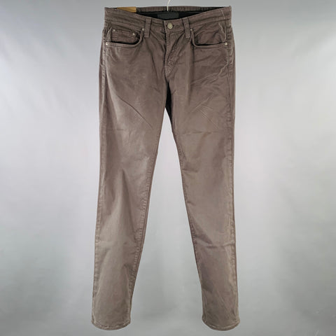 J BRAND Size 32 Grey Charcoal Twill Cotton Blend Straight Slim Jeans