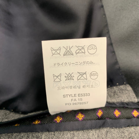J CREW Size 39 Regular Grey Black Wool Shawl Collar Sport Coat