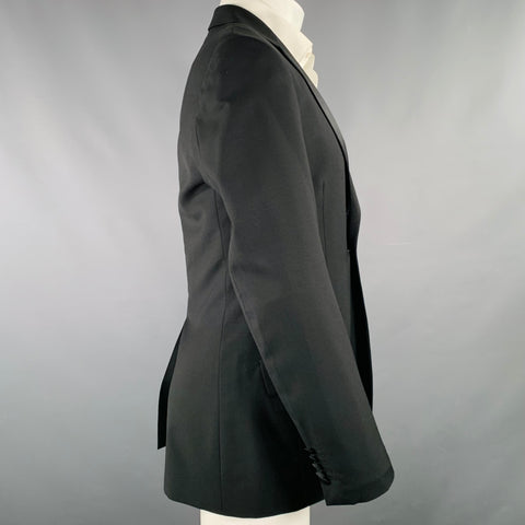 PAUL SMITH Blazer Sport Tuxedo en Laine Mohair Noir Taille 38