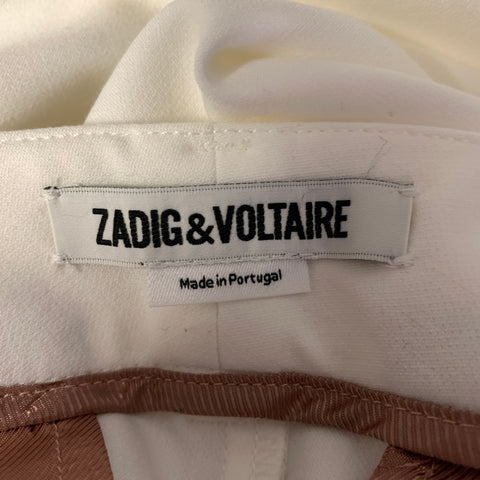 ZADIG & VOLTAIRE Size 30 White Polyester Blend Dress Pants