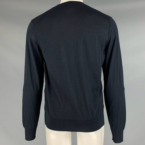 DOLCE & GABBANA Size M Navy Knit Cashmere Crew Neck Pullover