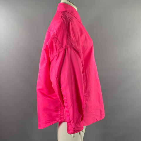THE FRANKIE SHOP Size M/L Pink Polyester Shirt Jacket Shirt