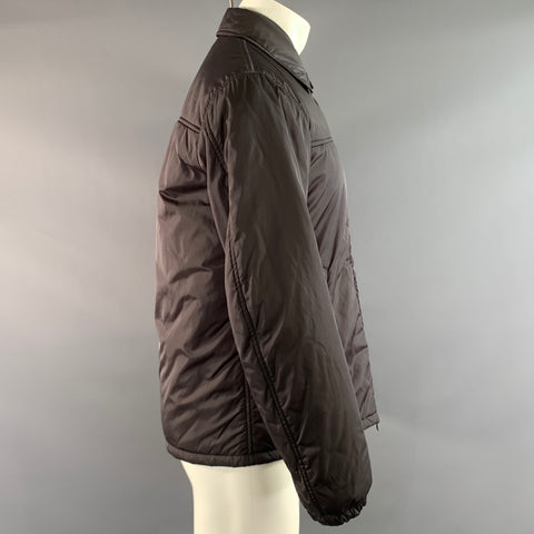PRADA Size S Grey Dark Grey Nylon Jacket