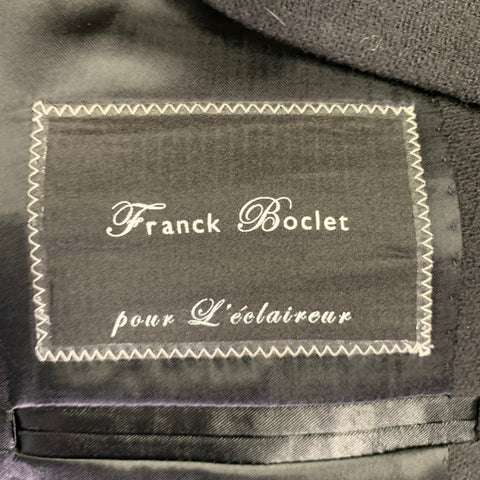 FRANCK BOCLET Size 42 Black Wool Blend Jacket