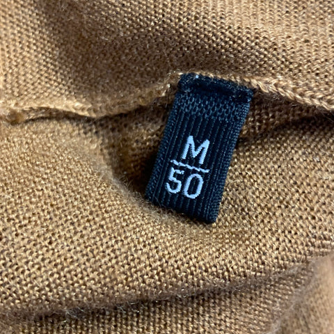 ERMENEGILDO ZEGNA Size M Brown Tobacco Cashmere Silk Crew Neck Pullover