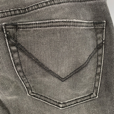 JOHN VARVATOS * U.S.A. Size 30 Grey Charcoal Distressed Twill Cotton Blend Jeans