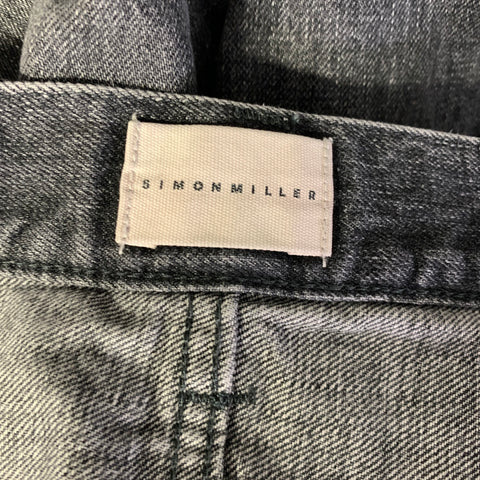 SIMON MILLER Size 36 Black Wash Button Fly Jeans