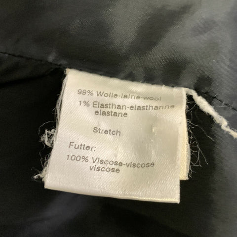 AKRIS Size 12 Black Wool  Elastane Single Button Jacket