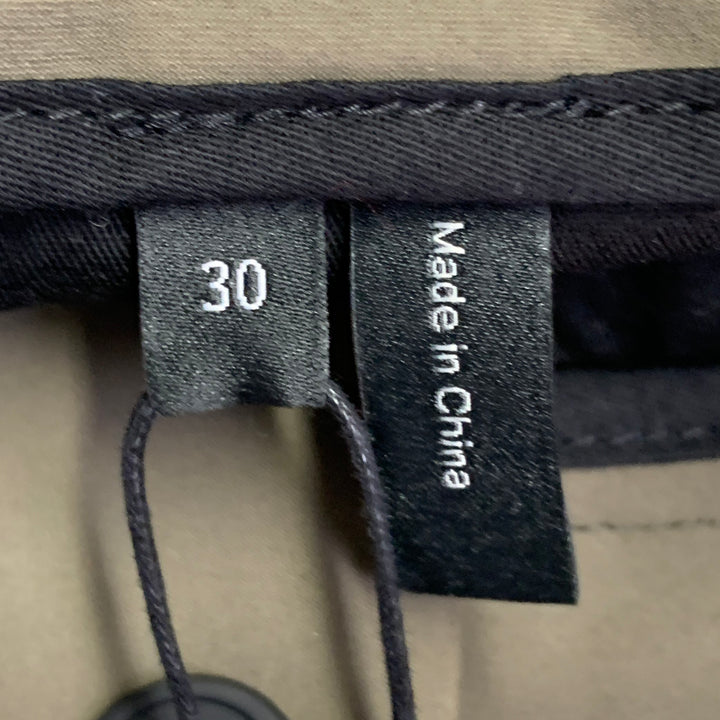 THEORY Size 30 Zaine Brown Taupe Polyamide Blend Flat Front Slim Tapered Casual Pants