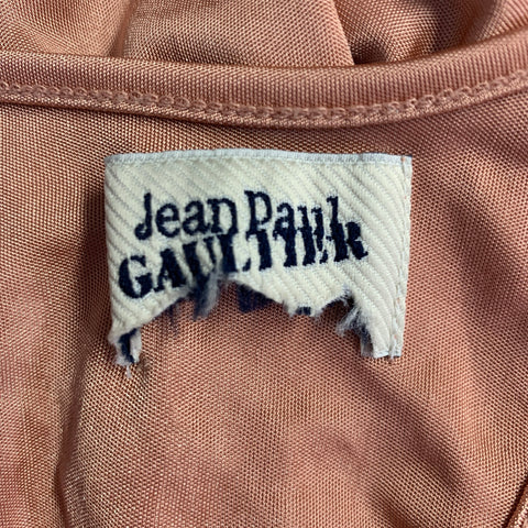 JEAN PAUL GAULTIER Size L Orange Sorbet Polyester Racerback Tank Casual Top