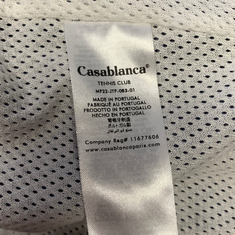 CASABLANCA Size S Navy Cotton Blend Track Jacket