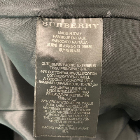 BURBERRY PRORSUM  Size 44 Beige Brown Mixed Fabrics Raglan Coat