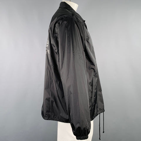 COMME des GARCONS 2022 Size XL Black Logo Windbreaker Jacket