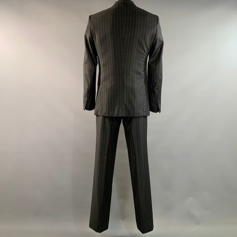 NEIL BARRETT Chest Size XL Grey Pinstripe Wool Notch Lapel 34 35 Suit