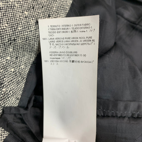 VERSACE COLLECTION Size 44 Heather Grey Black White Wool Sport Coat