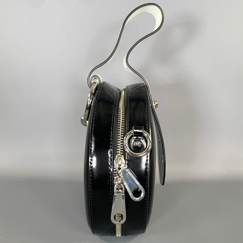 REBECCA MINKOFF SS2019 Black White Leather Clutch Handbag