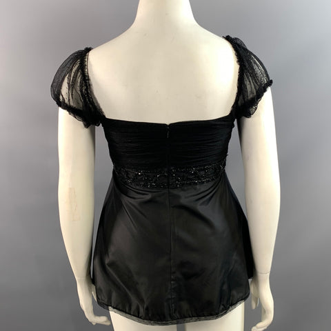 MARC JACOBS Size 10 Black Silk Tank