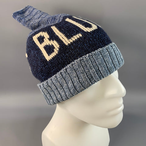 KAPITAL Size 7 1/4 Navy Blue Knit Wool Cotton Acryllic Hats