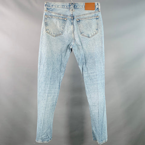 ALEX MILL Size 31 Light Blue Cotton Denim Twill Straight Button Fly Jeans
