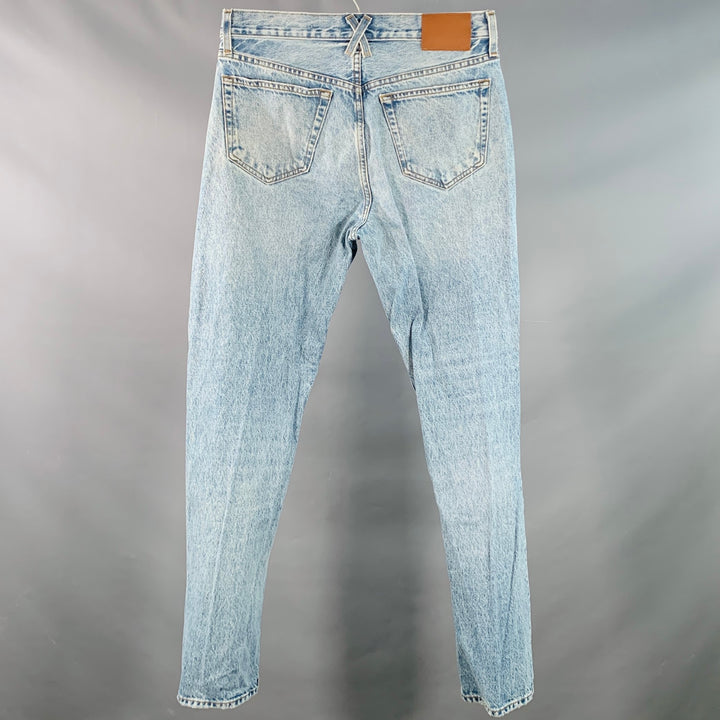 ALEX MILL Size 31 Light Blue Cotton Denim Twill Straight Button Fly Jeans