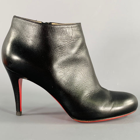 CHRISTIAN LOUBOUTIN Size 6 Black Side Zipper Stiletto Boots