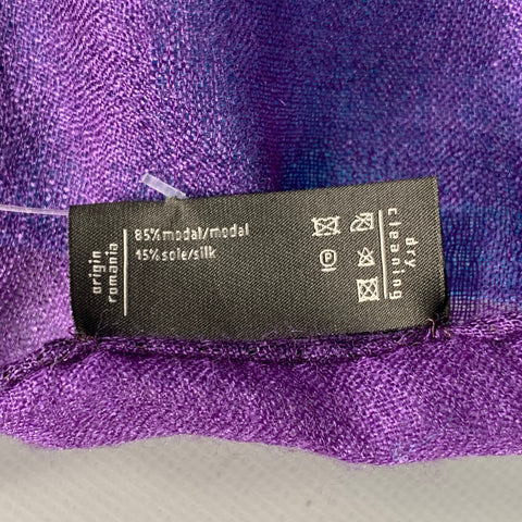 AKRIS Multi Color Stripe Color Block Silk Blend Scarf