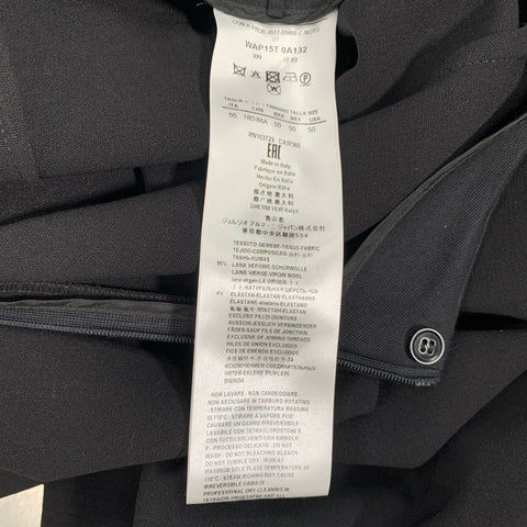GIORGIO ARMANI Size 14 Black Wool Blend Side Zipper Dress Pants