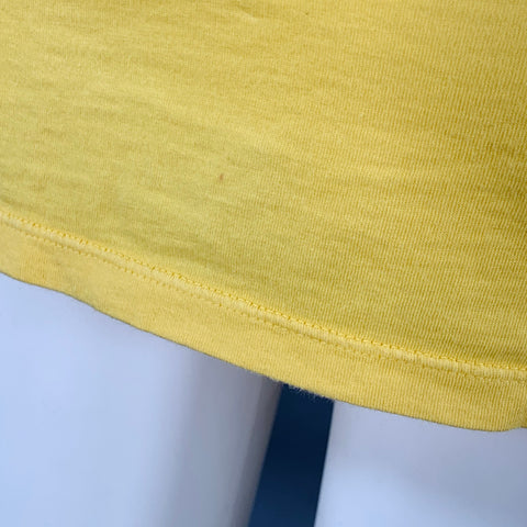 MAISON MARTIN MARGIELA Size M Yellow Cotton Side Snaps Crew Neck T-shirt