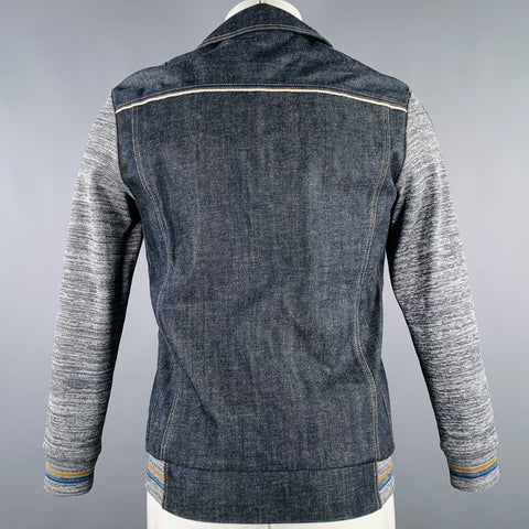 ANTONIO MARRAS Size XS Blue Multi Color Selvedge Denim Jacket