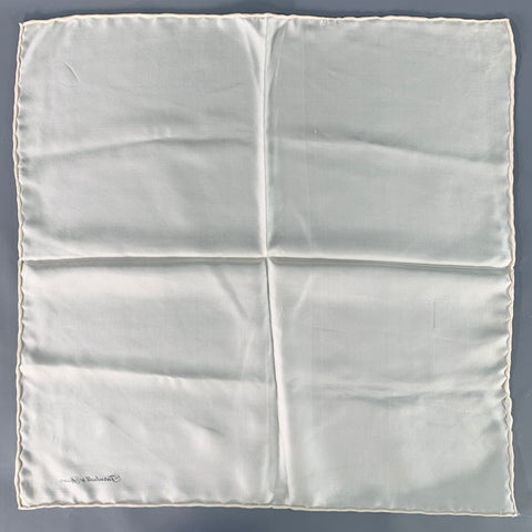 TURNBULL & ASSER Cream Signature Silk Pocket Square