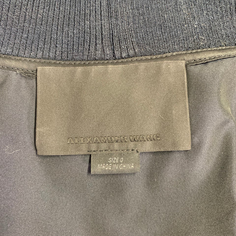 ALEXANDER WANG Size 0 Navy Polyester Perforated Zip Up Vest