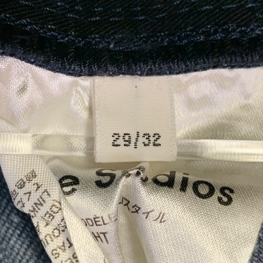 ACNE STUDIOS Size 29 Town Twilight Navy Cotton Blend Tapered Button Fly Jeans