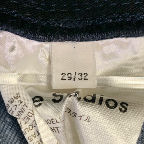 ACNE STUDIOS Size 29 Town Twilight Navy Cotton Blend Tapered Button Fly Jeans