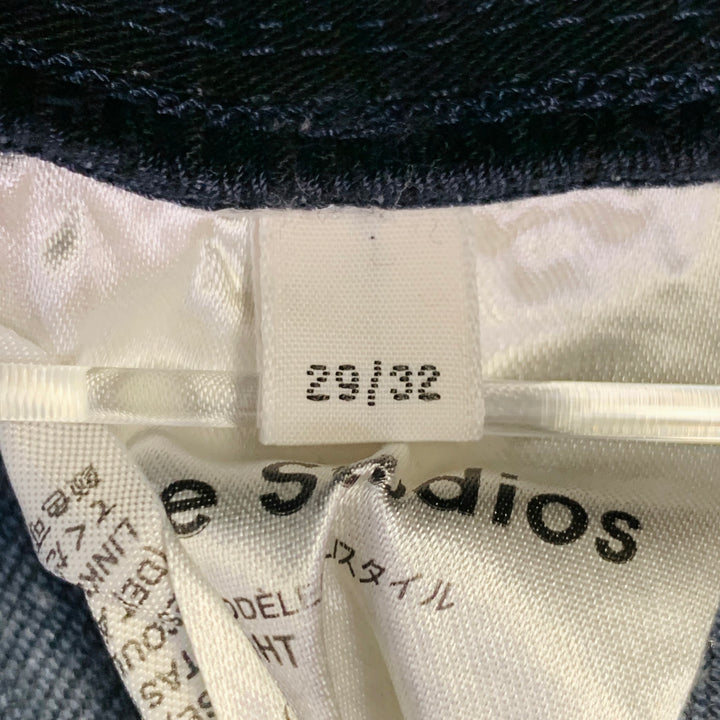 ACNE STUDIOS Size 29 Town Twilight Navy Cotton Blend Tapered Button Fly Jeans