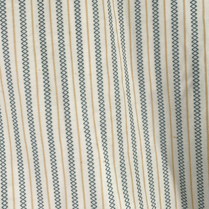 VIVIENNE WESTWOOD Size 38 White Blue Yellow Stripe Cotton Casual Pants