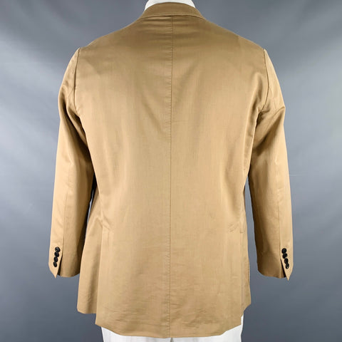 BOGLIOLI Size 44 Beige Wool Cotton Single Breasted Sport Coat