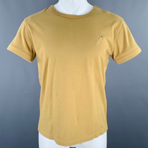 T-shirt en coton à manches courtes avec broderie allumette NICK FOUQUET Taille S Kaki
