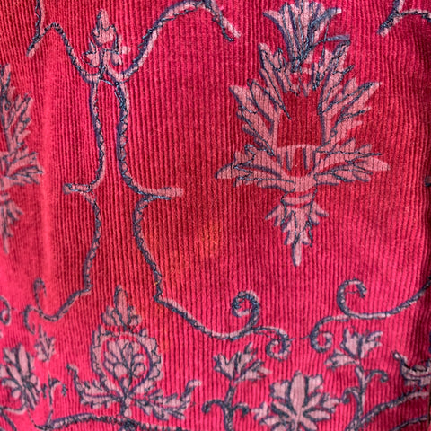 ROBERT GRAHAM Size L Magenta Blue Embroidery Cotton Button Up Long Sleeve Shirt